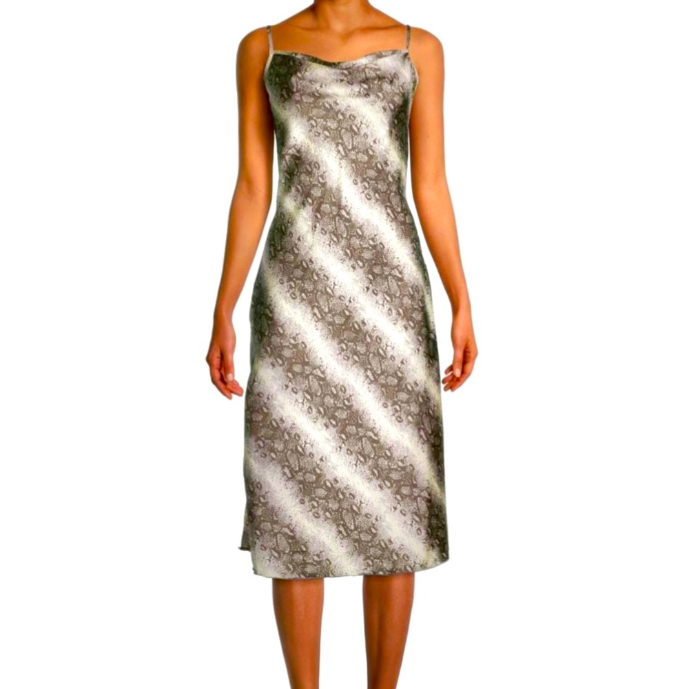 Satin Pattern Dress L